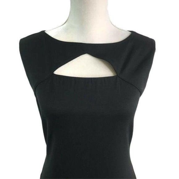 Ralph Lauren Black Cut Out Neckline Sheath Dress - Picture 2 of 10
